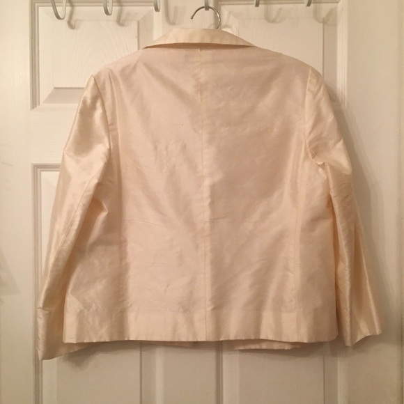 PHILLIPE ADEC 100% ivory silk jacket GORGEOUS - Picture 7 of 7